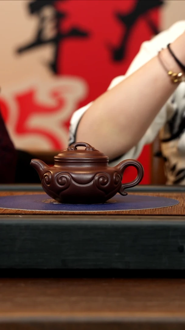【闪购商品】紫砂茶壶LHQ 紫泥 仿古如意 200cc