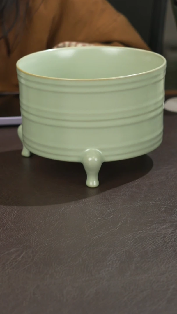 瓷星**海宣宝汝瓷原矿原釉手工作品瑕疵