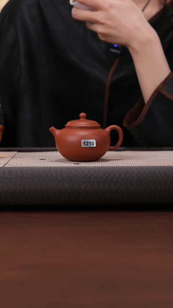 【闪购商品】紫砂茶壶1210QO 红降坡 圆珠 140cc