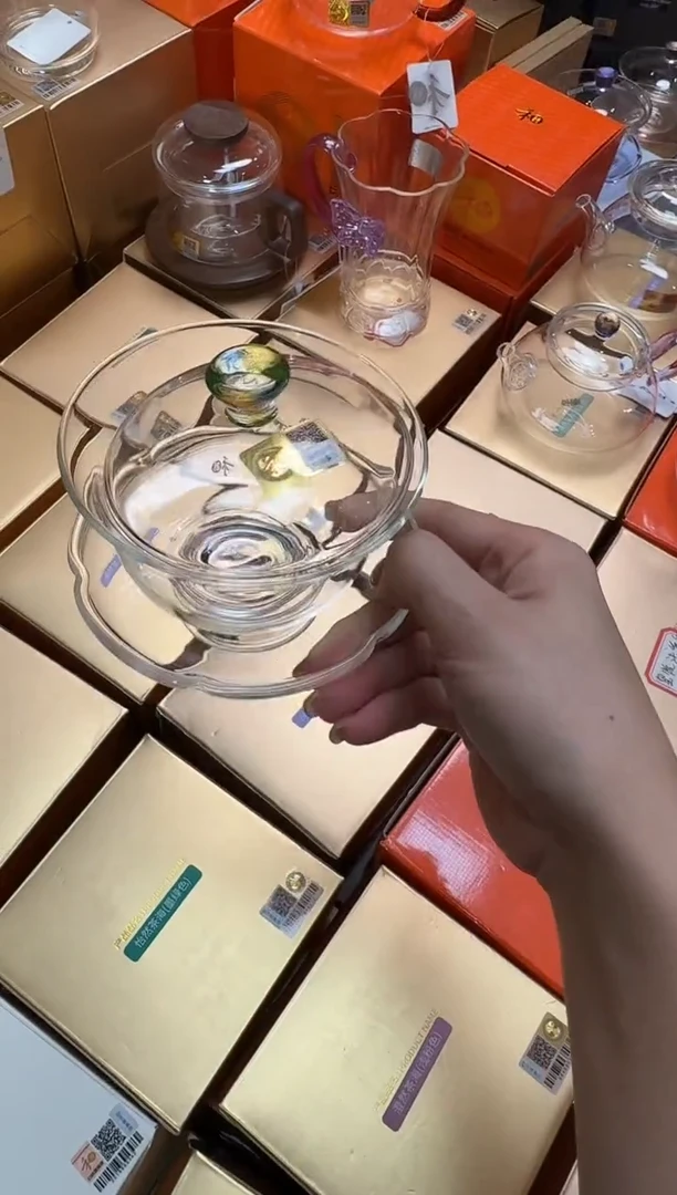 @@禾器幻彩沁莲盖碗迷翠