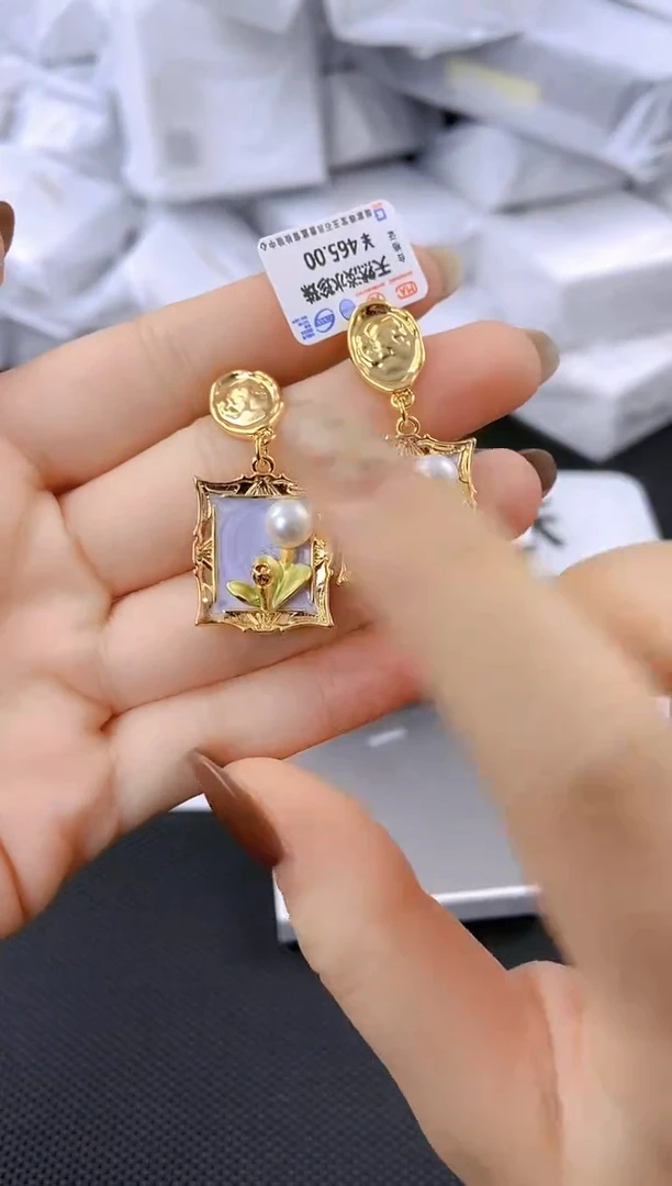 未镶嵌耳饰淡水珍珠ed1063