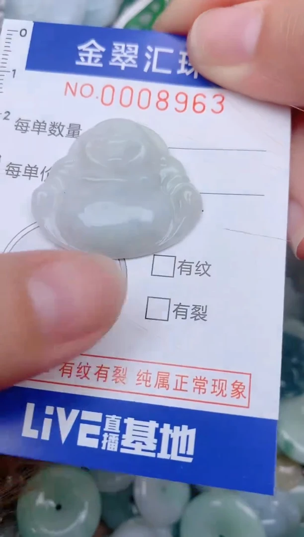 翡翠未镶嵌颈饰8963