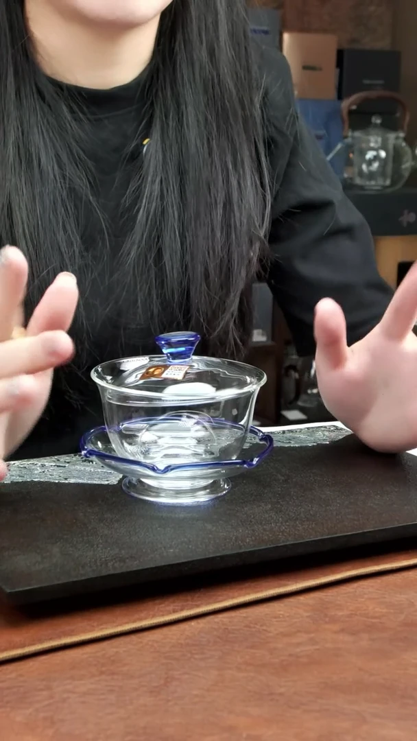 禾器 沁莲盖碗 宝蓝色