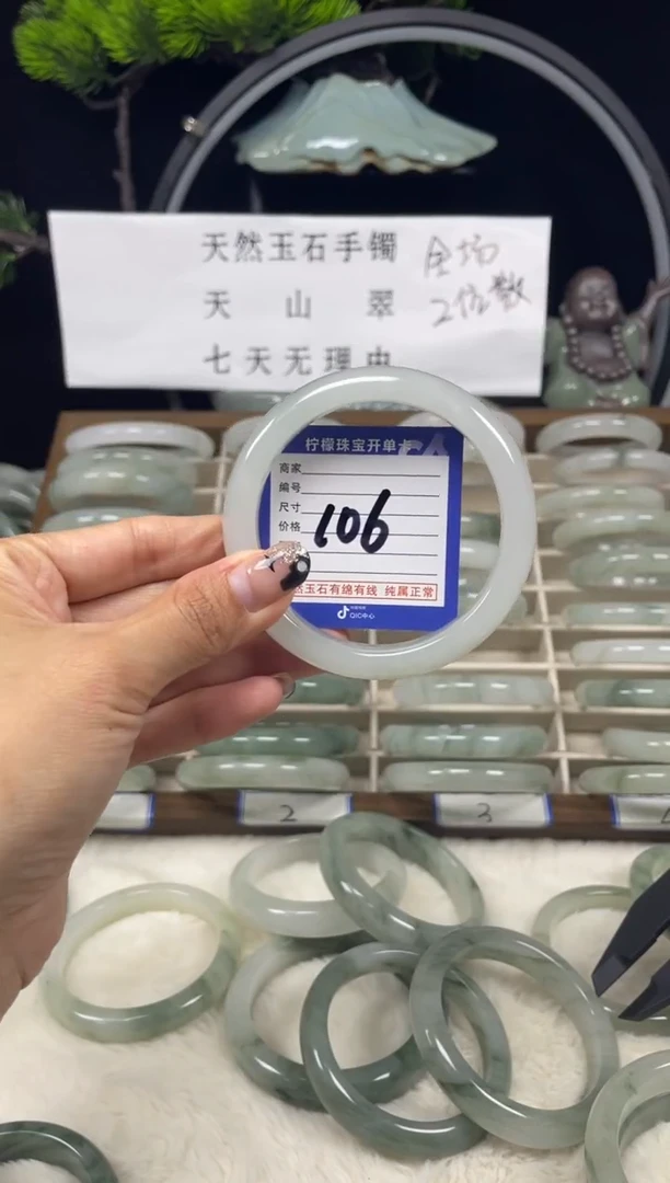 石英质玉（天山翠）手镯未镶嵌106
