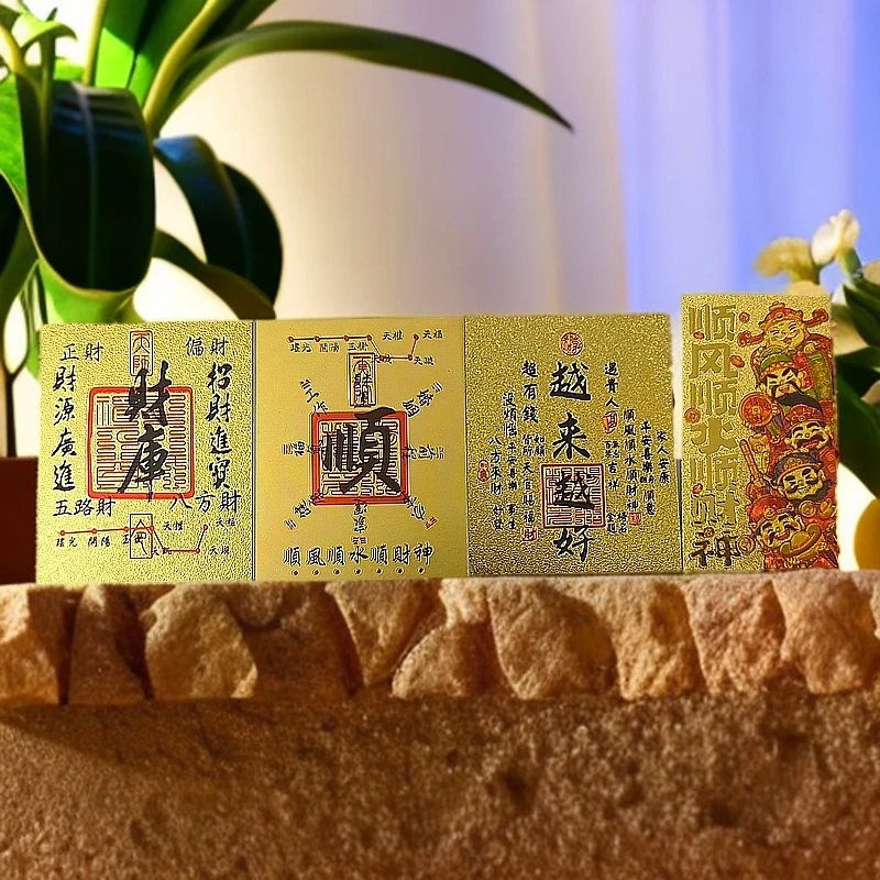 寓意财库顺风顺水越来越好卡创意摆件饰品可用于手机钱包家居装饰