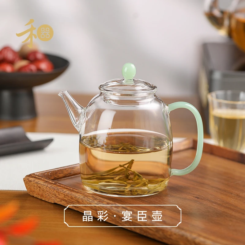 禾器晶彩·宴臣壶玻璃泡茶壶茶具茶器建议容量:280ml专用