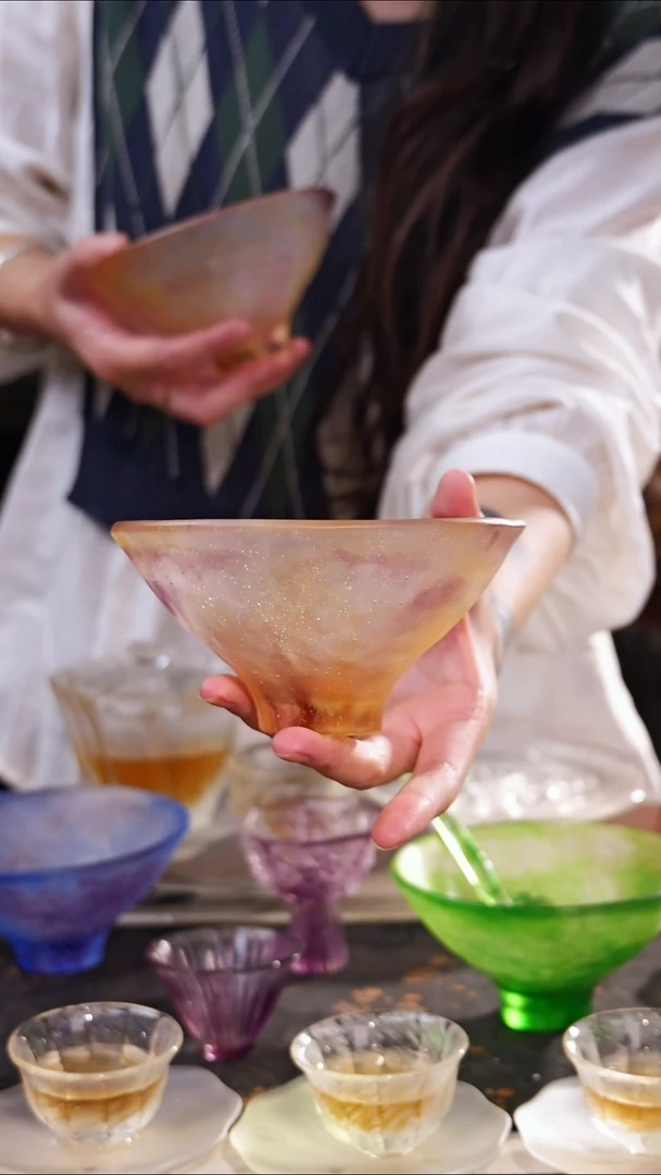 卷*?古法琉璃紫金色建盏