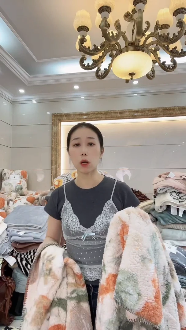 水貂毛150*200微瑕南瓜