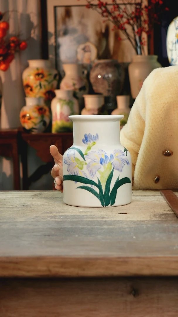 【闪购商品】瓷片景德镇纯手工釉下彩精品花瓶