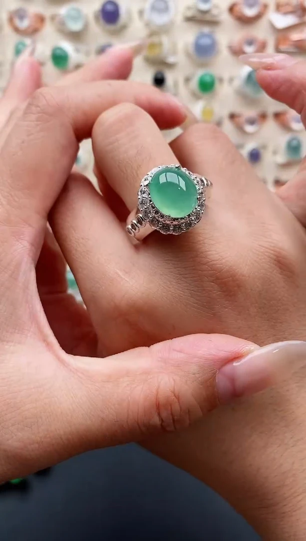 未镶嵌戒指翡翠缅甸天然A货翡翠33  4-3