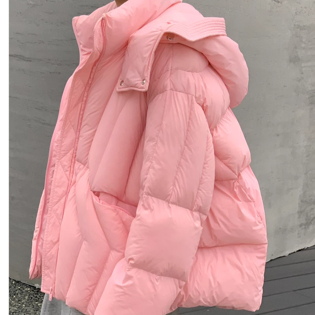 【小云总专享】短款连帽时尚保暖羽绒服宽松百搭秋冬洋气韩版加厚