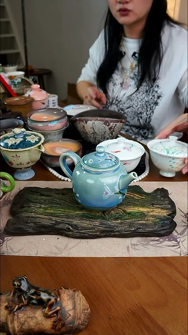 茶瓷物语手工手绘茶壶