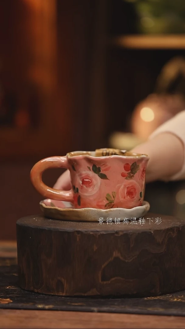 陶瓷 景德镇高温釉下手绘陶瓷@L005@