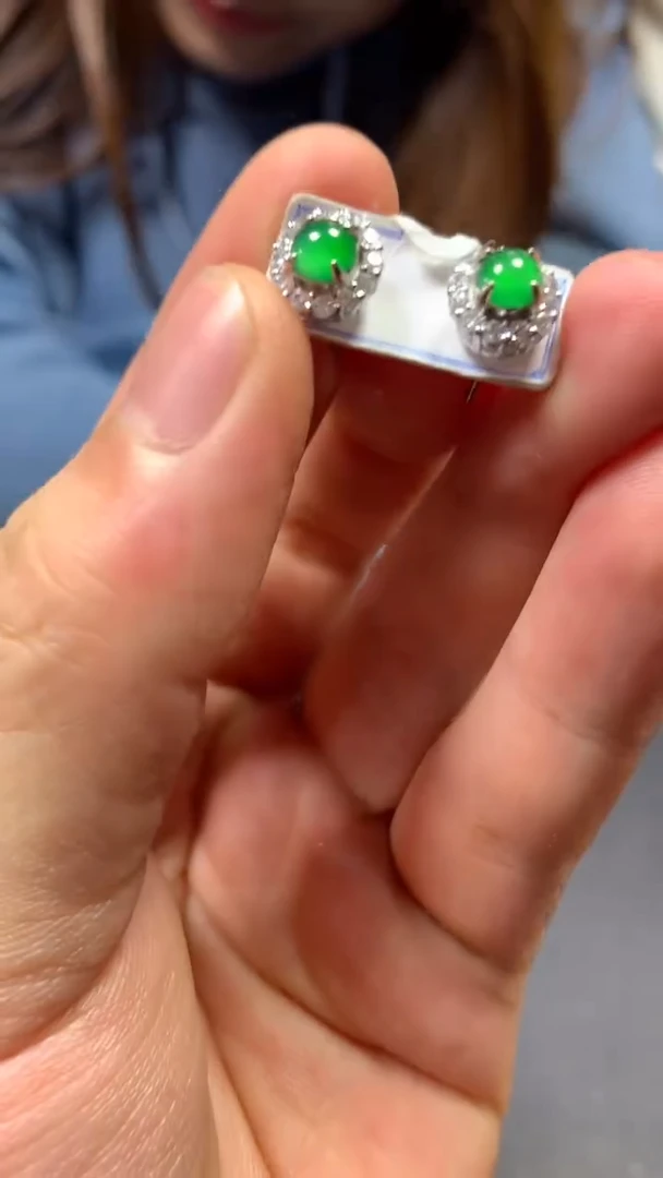 【闪购商品】翡翠耳饰未镶嵌0179398874/多样性发一