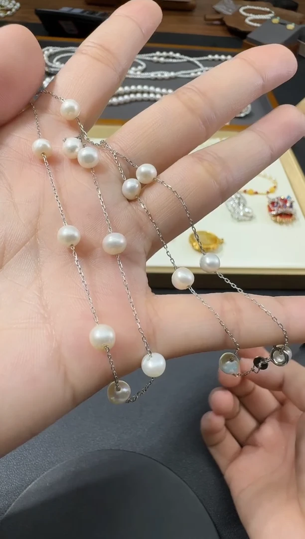 【闪购商品】银S925镶嵌淡水珍珠项链H0316-S77-103多样性