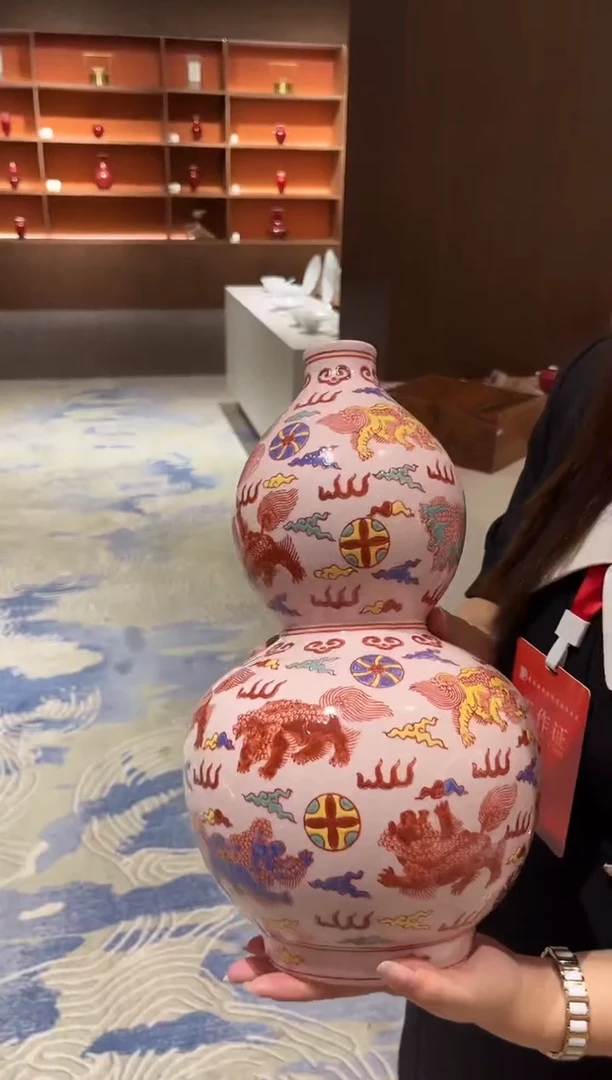 摆件景德镇陶瓷稀土大葫芦
