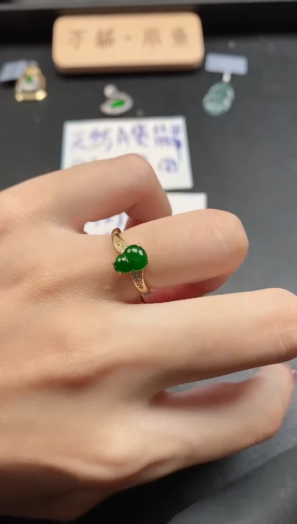 银S925镶嵌戒指翡翠51151
