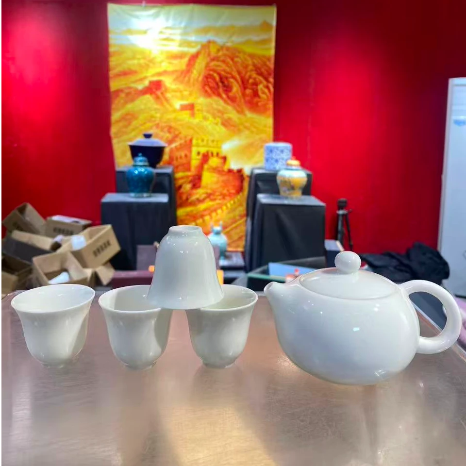 秋香茶具 羊脂玉瓷西施壶一壶四杯（无礼盒）小套装-477