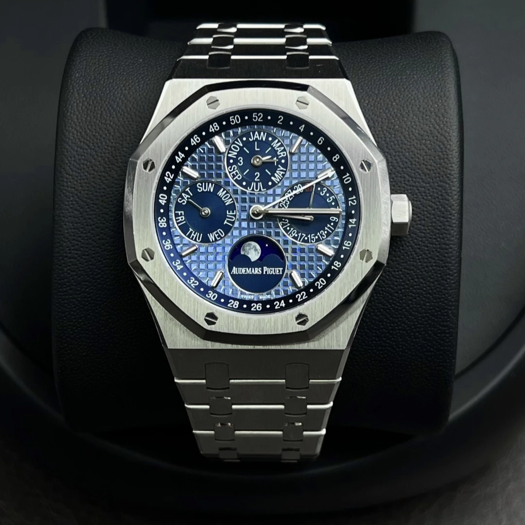 99新 AIPE/爱彼 22年全套皇家橡树26574ST（蓝面万年历）