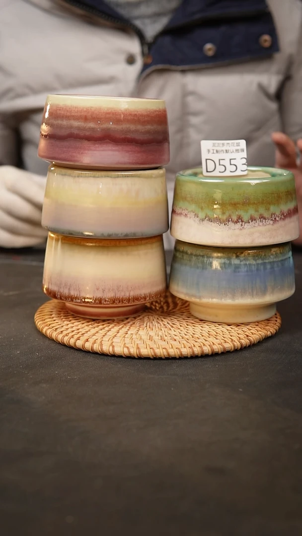 【闪购商品】瓷片553泥泥手工花盆