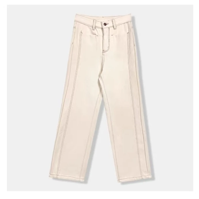 新轻奢-【原胚棉壳】【100%全棉】【无再生棉】阔腿牛仔裤