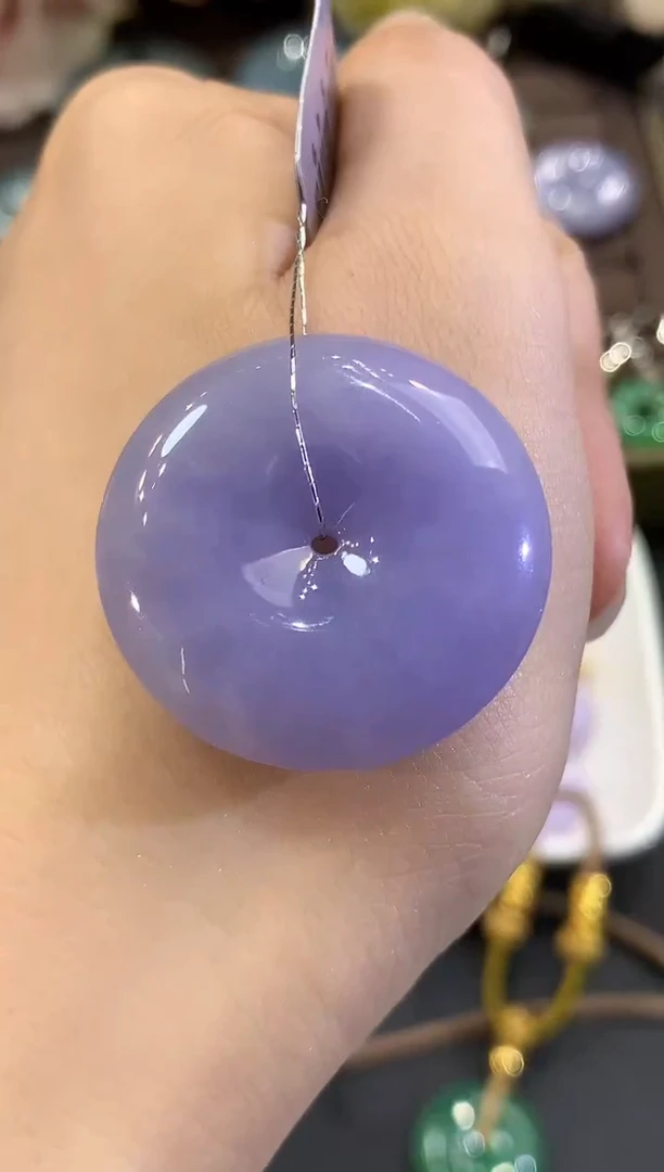吊坠(不含链)未镶嵌翡翠B128 紫货有色差
