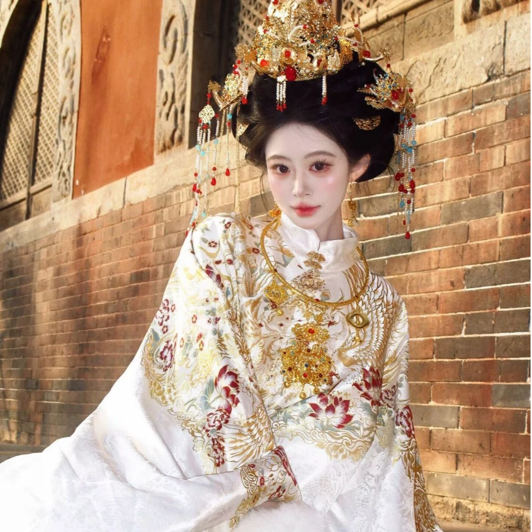 【凤求凰】大明贵女爆款明制圆领袍长袄重工织金妆花汉服仙气四季款