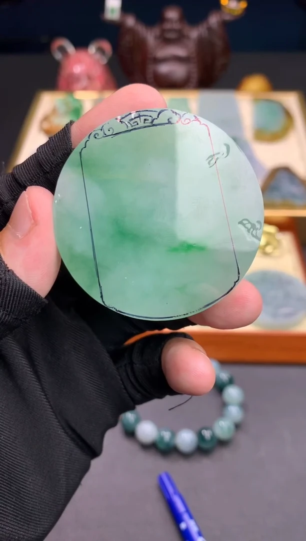 未镶嵌定制翡翠l***y天然翡翠裸石（包工）