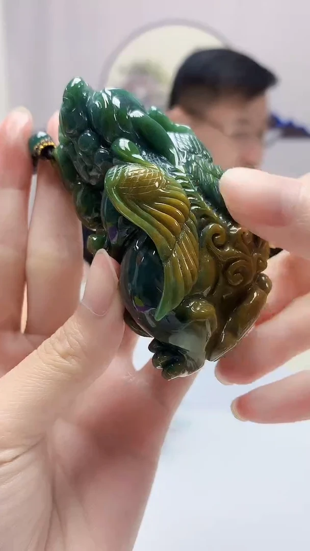定制翡翠未镶嵌5124zm-毛货挂件