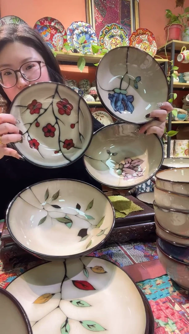 瓷片4个大面碗福利