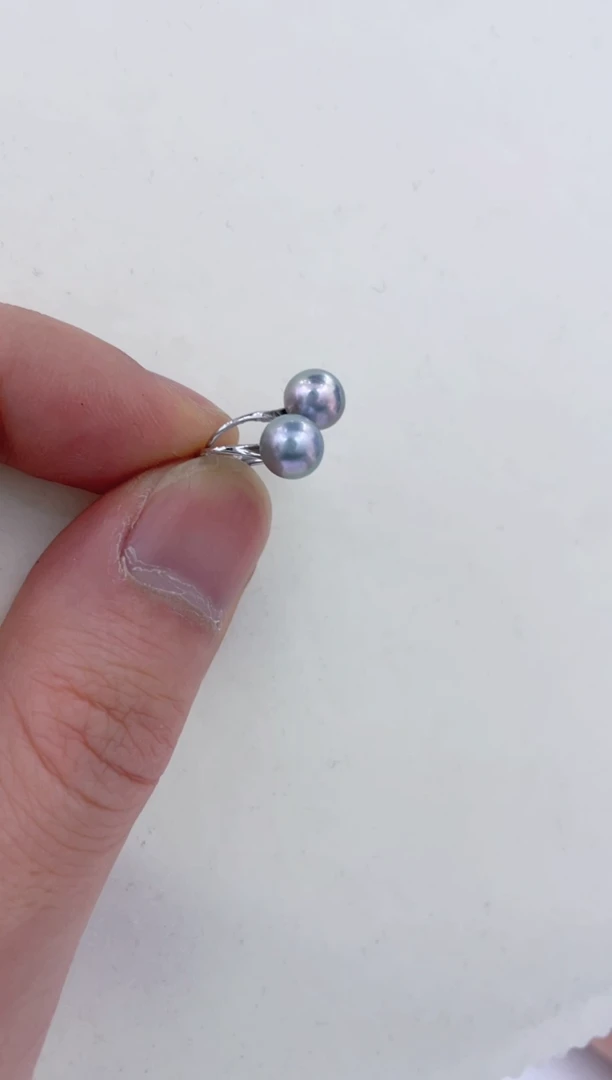 银S925镶嵌耳饰海水珍珠