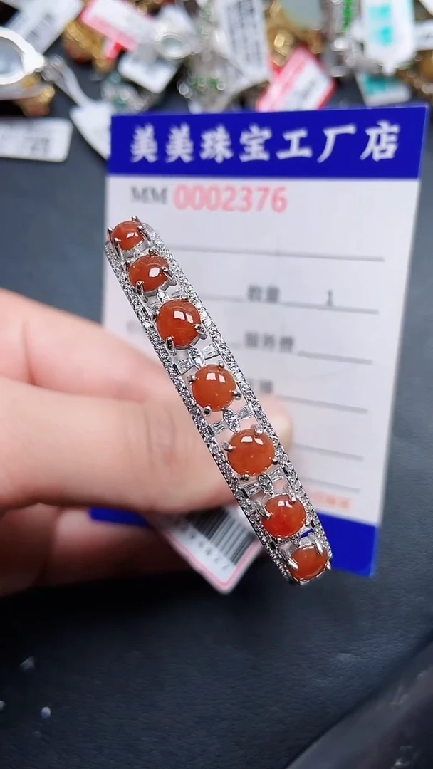 颈饰银S925镶嵌翡翠2376