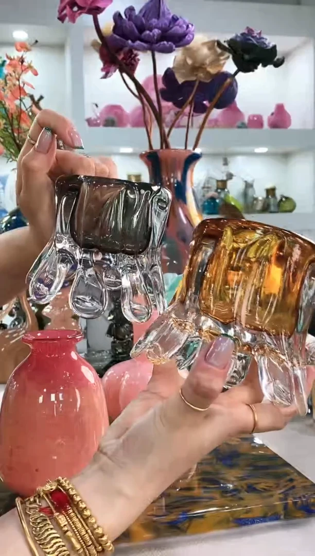 K***y慕忆家手作琉璃花瓶一对