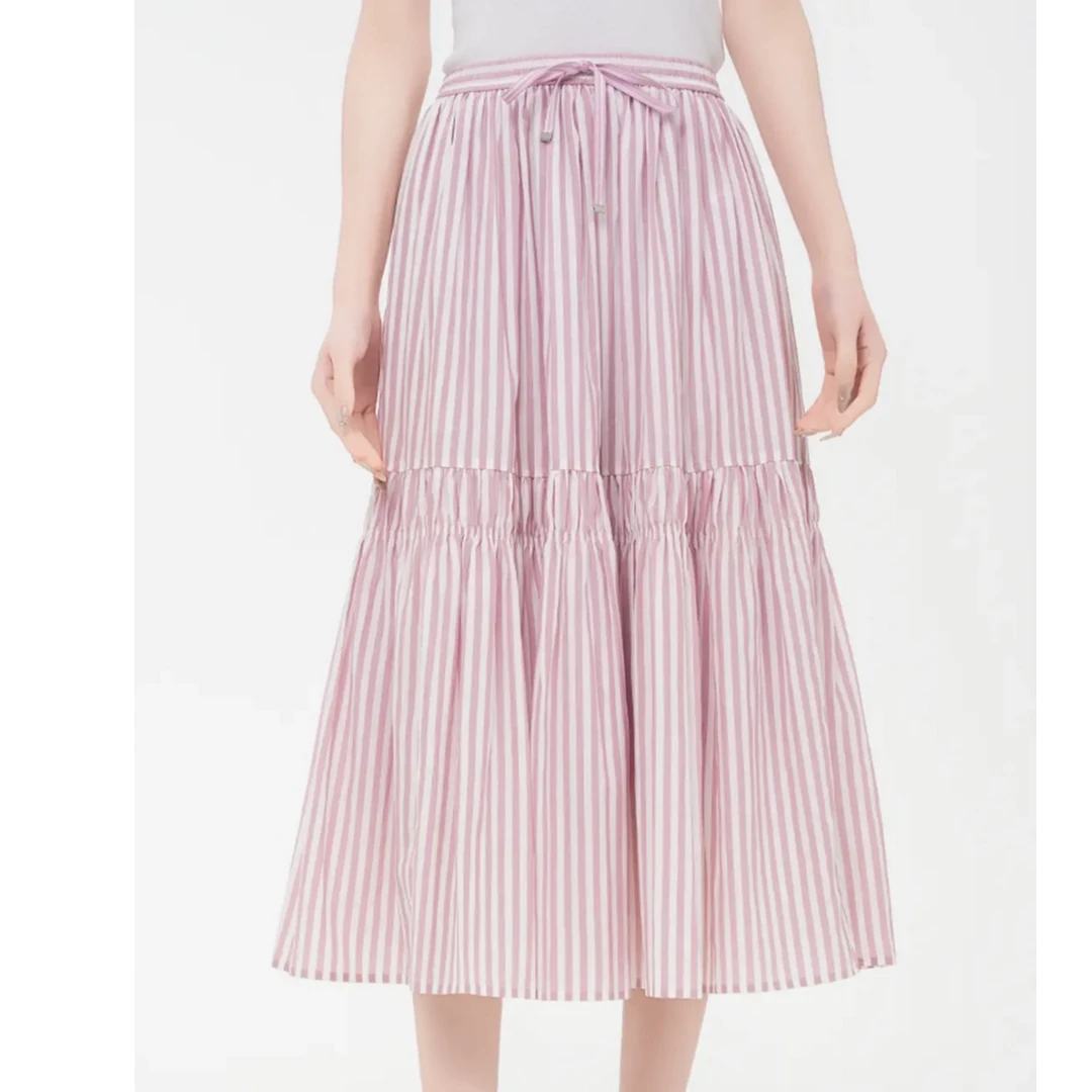 AMASS/阿玛施高腰25早春新款气质显瘦线条半身裙5200408