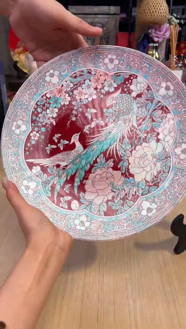 180灵羽和鸣大赏盘-红色+赏盘支架