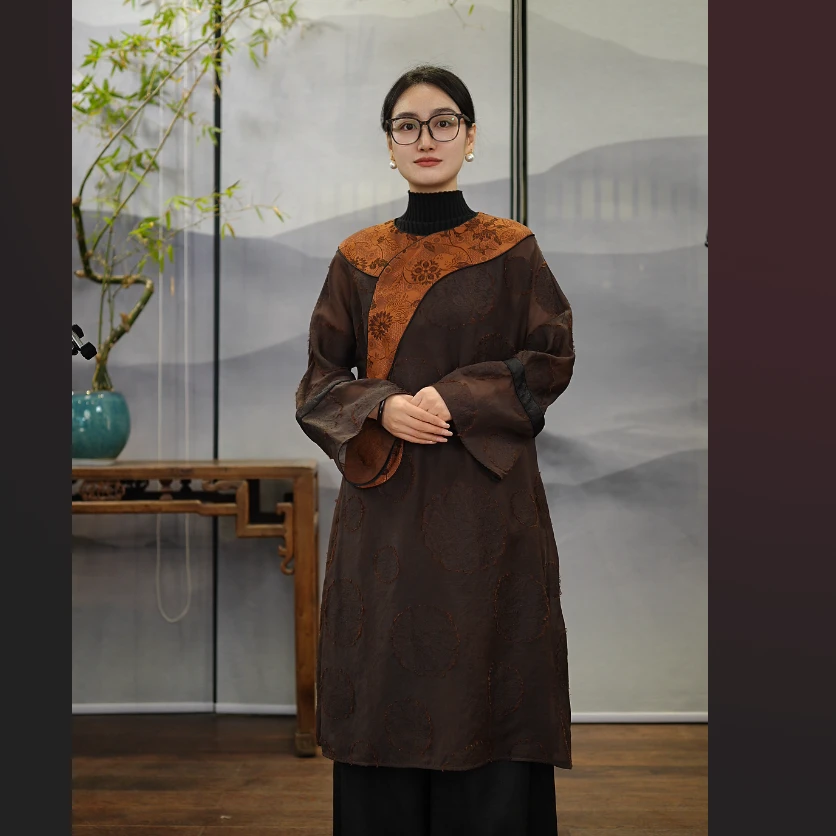 【栖香锦】“小楼一夜听春雨，深巷明朝卖杏花” 设计师款 旗袍连衣裙