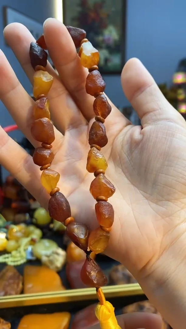 手链琥珀未镶嵌手持