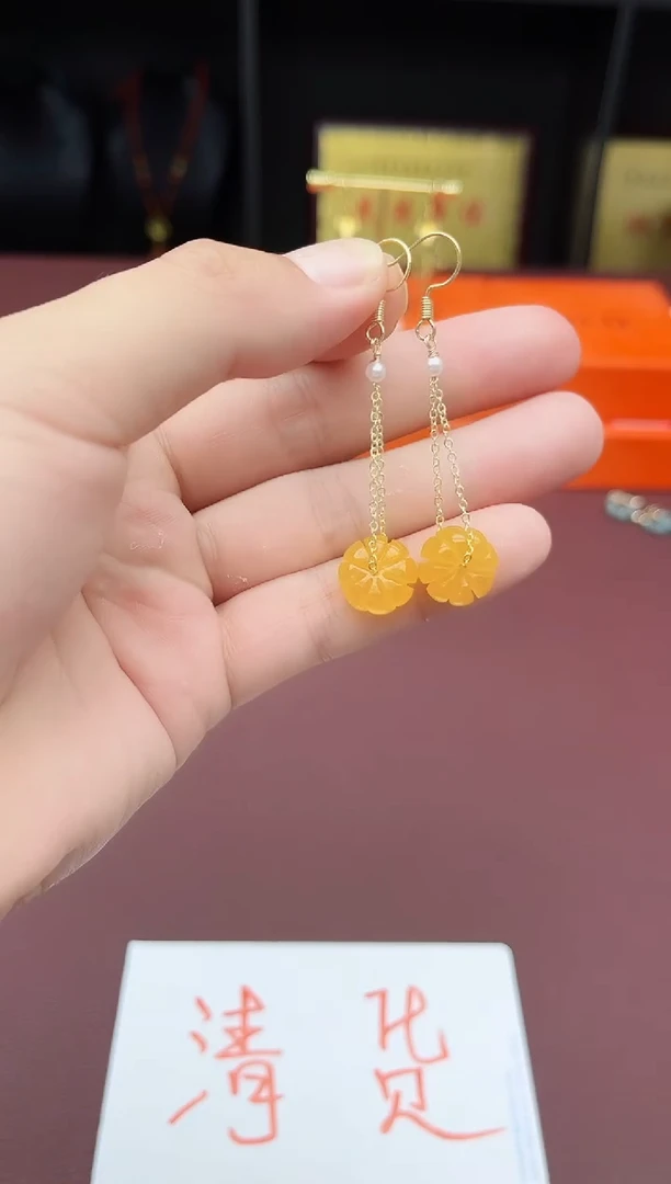 玛瑙/玉髓耳饰银S925镶嵌7200000
