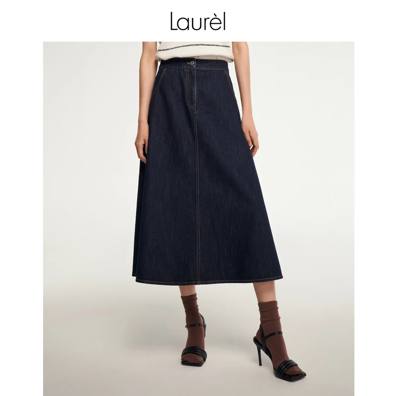 【丽公主专享】Laurel新款休闲A摆长半裙女LWL343Q02200