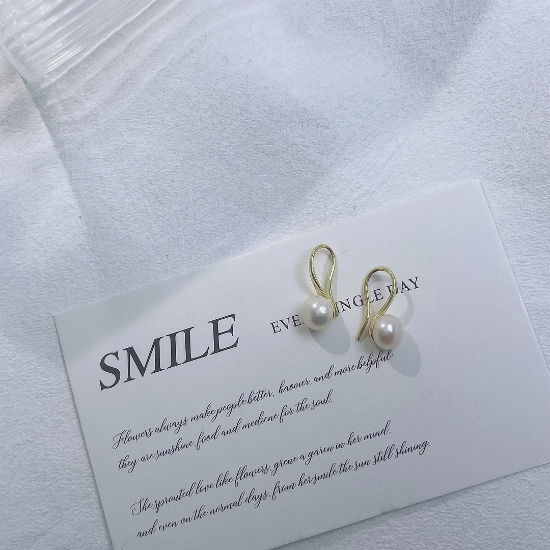 天然淡水珍珠A21#7-8M高跟鞋耳钩气质轻奢百搭