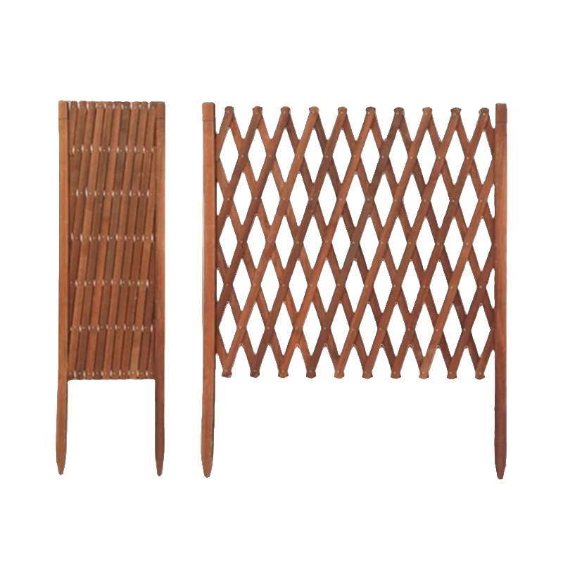 拉伸栅栏防腐木栅栏花园围栏户外庭院隔断伸缩爬藤架围栏护栏庭院