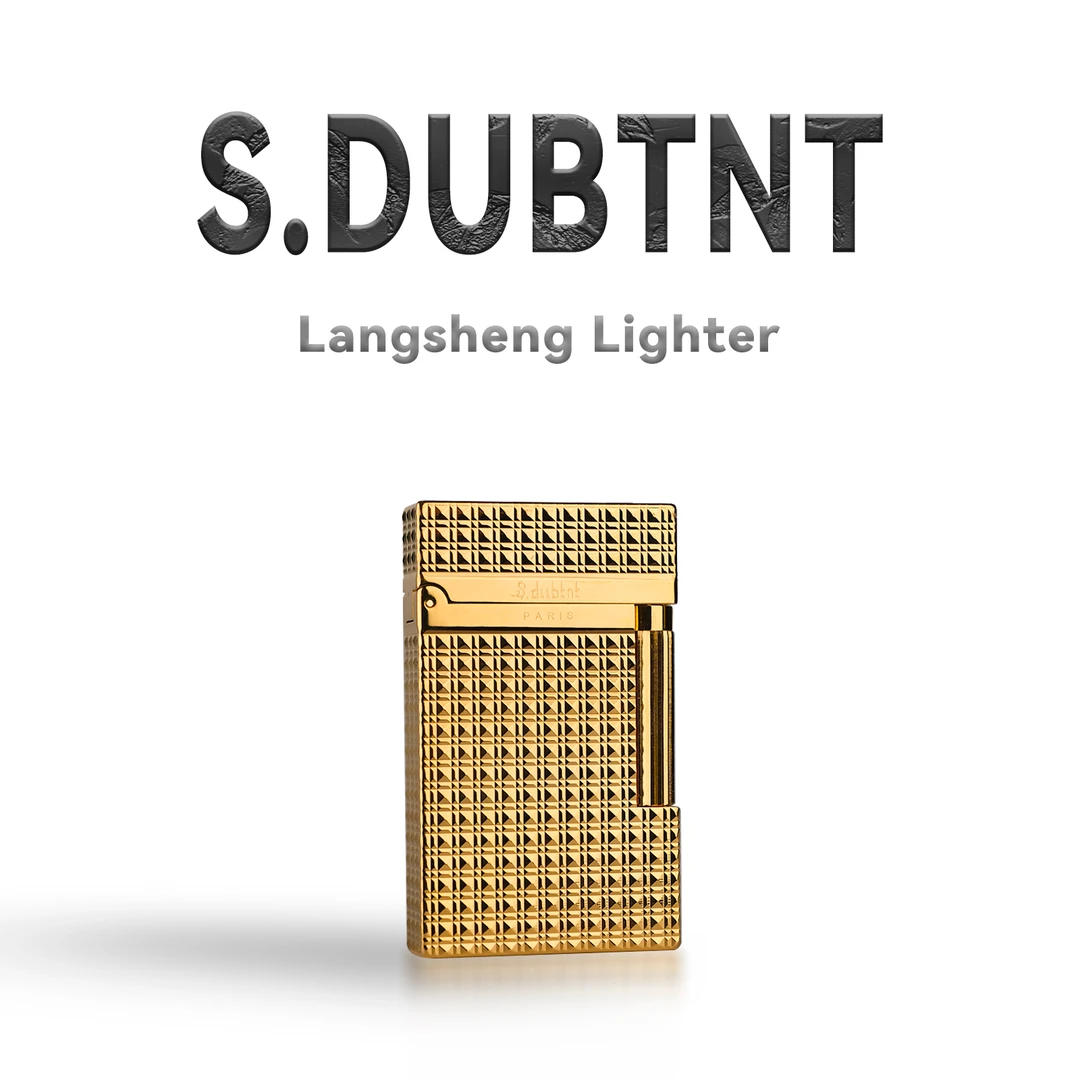 都柏特璀璨巴黎钉纯铜朗声钢音侧滑加气高档打火机轻奢