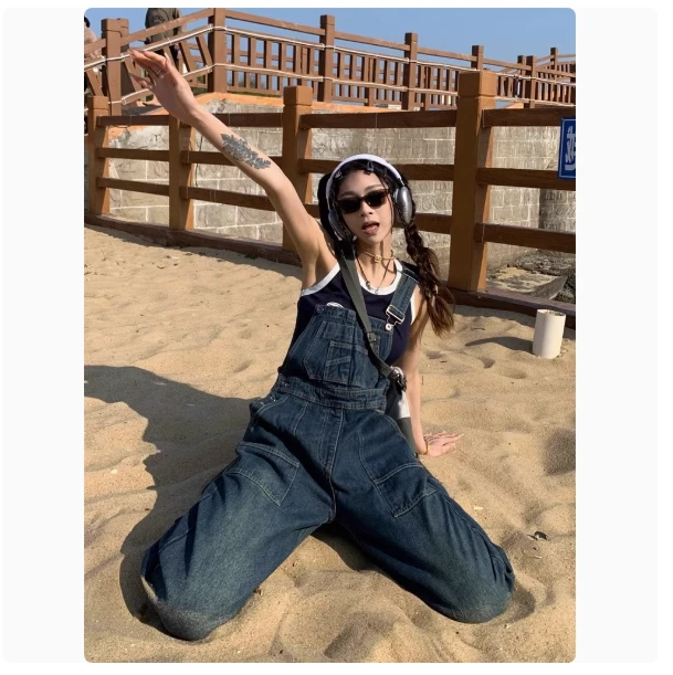 401-600 高货夏装背带裤显瘦设计款厂家清货微瑕疵不退不换