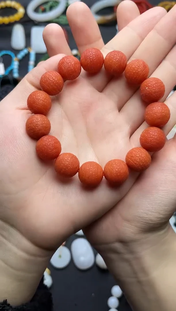 未镶嵌手串南红玛瑙祥云手串06