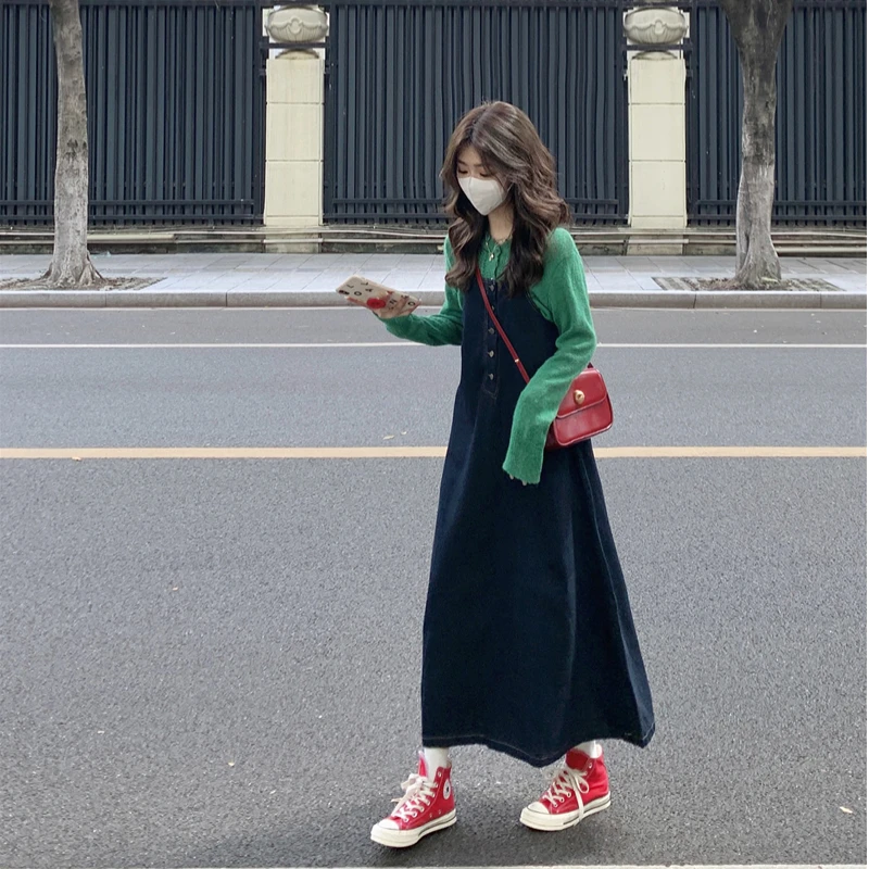 大码牛仔服饰百搭休闲后妈老钱百搭老钱清冷新款清冷系禅意衣服女