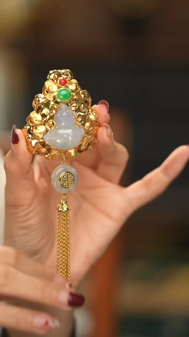 【闪购商品】翡翠挂件银S925镶嵌新款