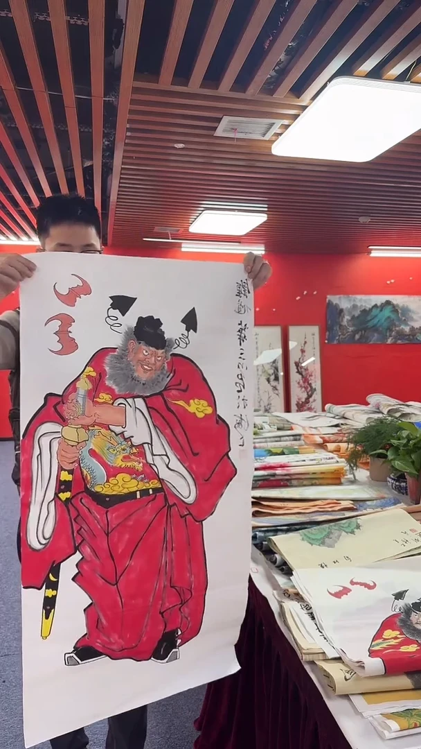 国画华三川三尺整张精品