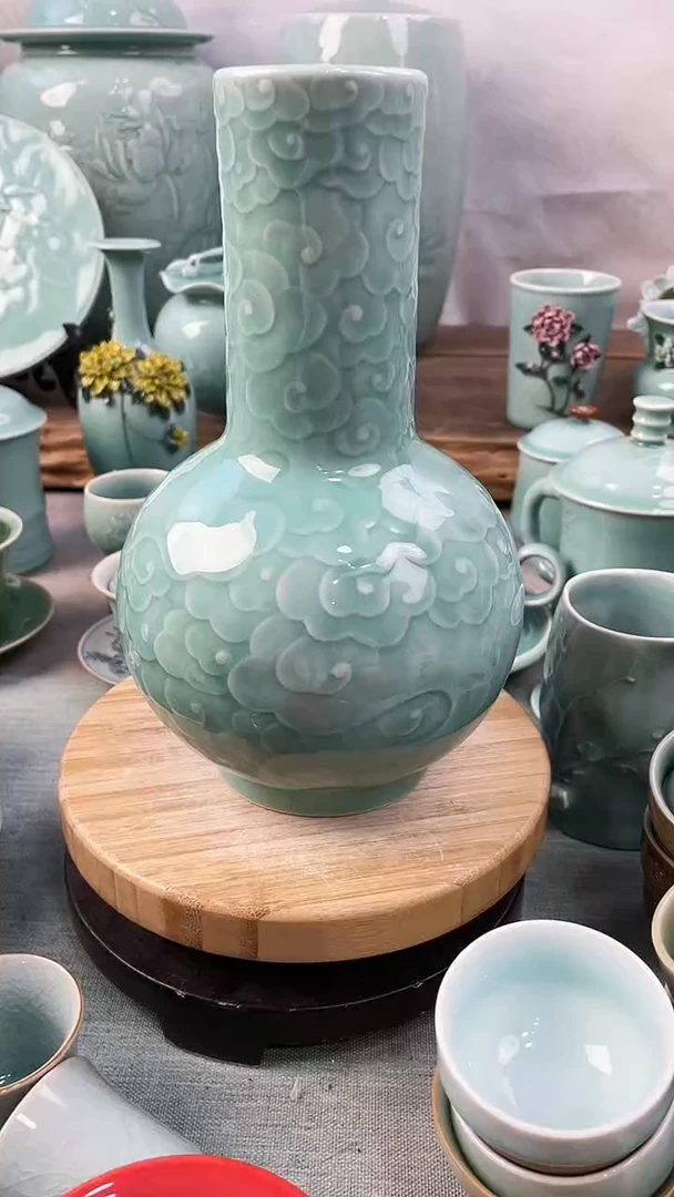 【闪购商品】纯手工 特价 微瑕 慧仙青瓷
