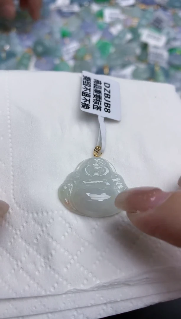 【闪购商品】翡翠颈饰18K金镶嵌天然缅甸翡翠A货