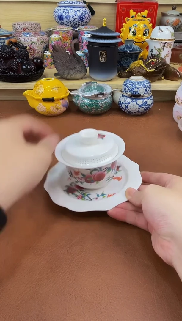 陶瓷茶具摆件旅行套组